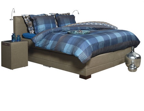 Optisleep 2000 Boxspring met knopen en ledverlichting aan het hoofdbord